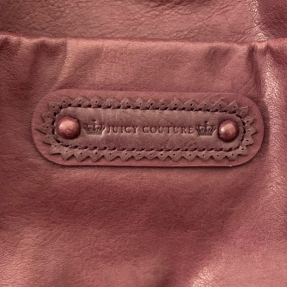 🎉FINAL PRICE🎉NWOT Juicy Couture Plum Quilted Leather Satchel, Artistic Details - Picture 3 of 14